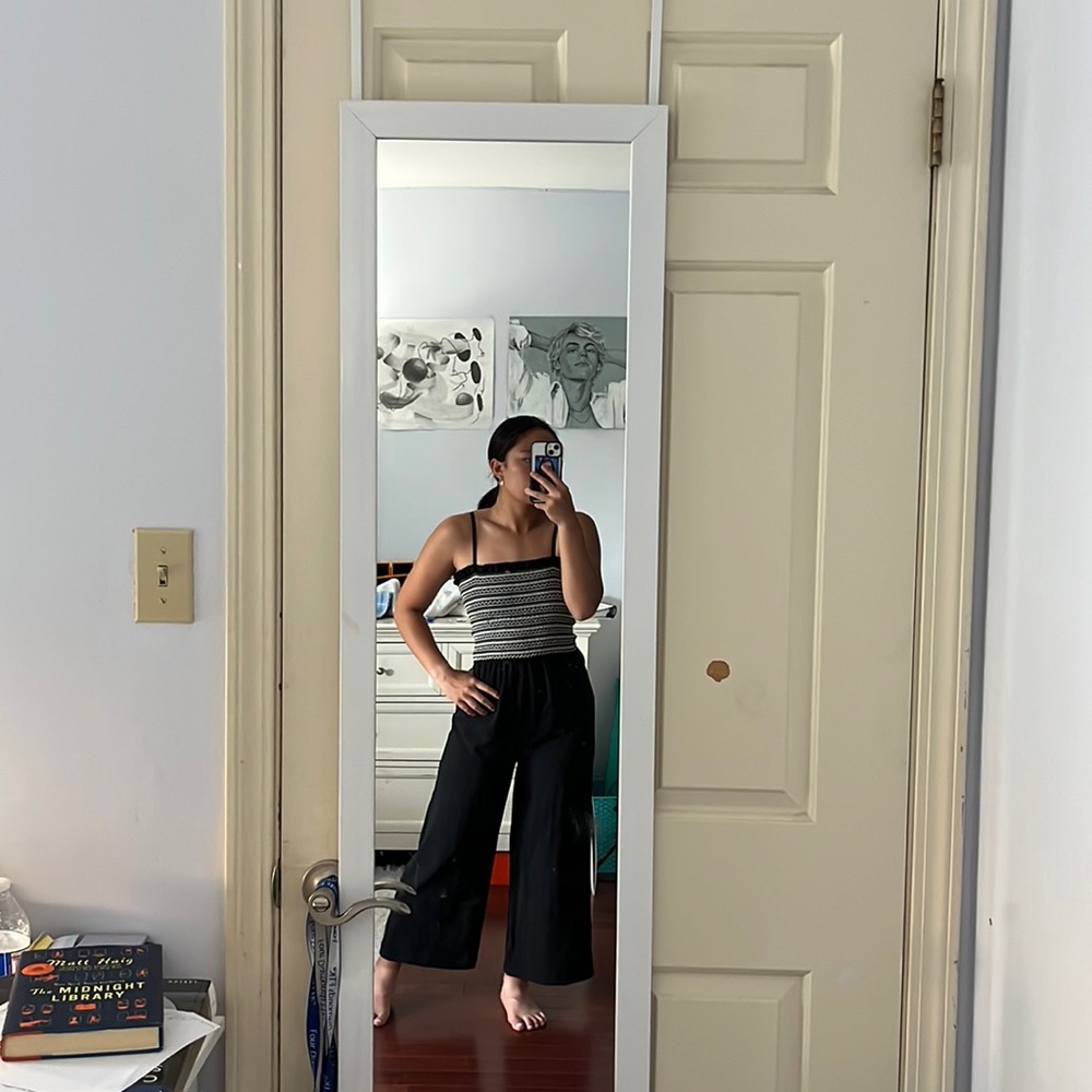 Black wide leg jumpsuit size s